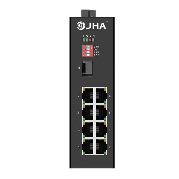 Commutateurs - switch - JHA - 8 ports 10/100TX et 1 slot SFP 1000X - JAI-IGS10F08 - Ethernet industriel non géré_0