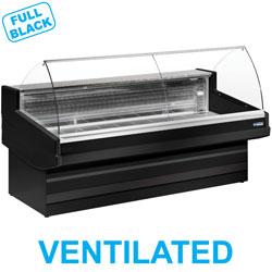 Comptoir vitrine réfrigéré ventilé - vitre bombée - modèle EB20/B7-VV - 2000x1040xh1200 - 0° à +2°C_0