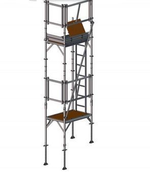 Échafaudage « spécial escalier » - fortal sa - charge d’exploitation 200 kg/m²_0