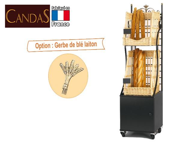 ETAGÈRE MOBILE MODULABLE BOISLETTE 2 PANIERS BAGUETTES