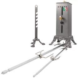 Giemme Spoleto – Tournebroche électrique pour cheminées et barbecues – Capacité 20 kg, structure en fer et fonte - métal 09-imb_0