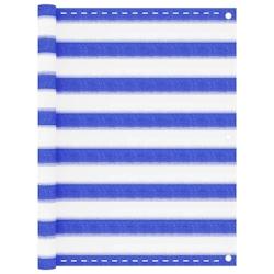 Helloshop26 - Écran de balcon brise pare vue protection confidentialité 90 x 400 cm PEHD bleu et blanc  02_0010126 - 3000544482727_0
