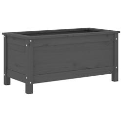 Helloshop26 - Jardinière bac lit surélevé plantes fleurs terrasse jardin 82,5 x 40 x 39 cm bois massif de pin gris 02_0037933 - 3000217794652_0