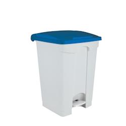 Medial International Contitop Conteneur mobile à pédale avec couvercle coloré Polypropylène Blanc-Blue 70 lt - multicolore plastique polypropylèn_0