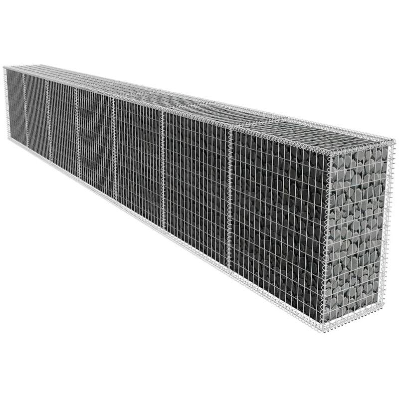 MUR EN GABION AVEC COUVERCLE ACIER GALVANIS� 600X50X100 CM - VIDAXL