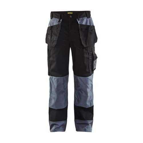 PANTALON ARTISAN BICOLORE NOIRET GRIS CLAIR - BLAKLADER