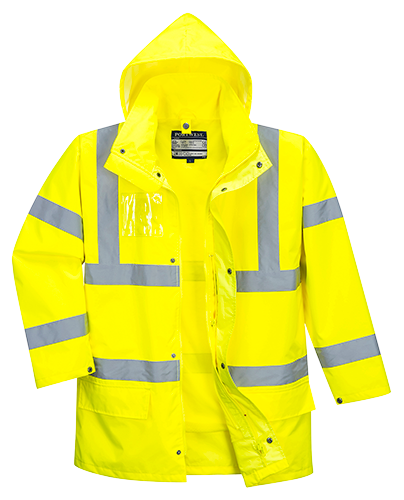 Parka hi-vis essential 5 en 1 - jaune S765, S - vêtement réfléchissant certifié CE avec capuche détachable et bandes réfléchissantes_0