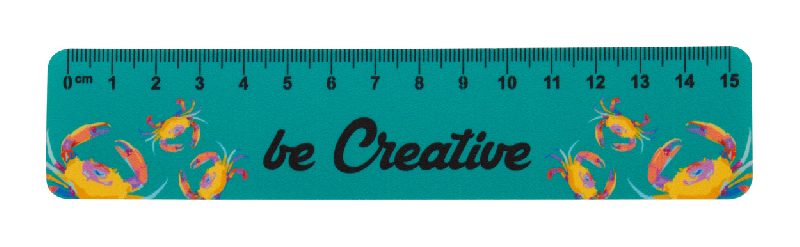 Règle personnalisée en plastique souple - 15 cm - Impression quadri UV LED_0