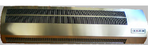 Rideau d'air chaud électrique INTEL - Aéraulique puissante - 4.5 ou 6 kW - Carrosserie inox et télécommande_0