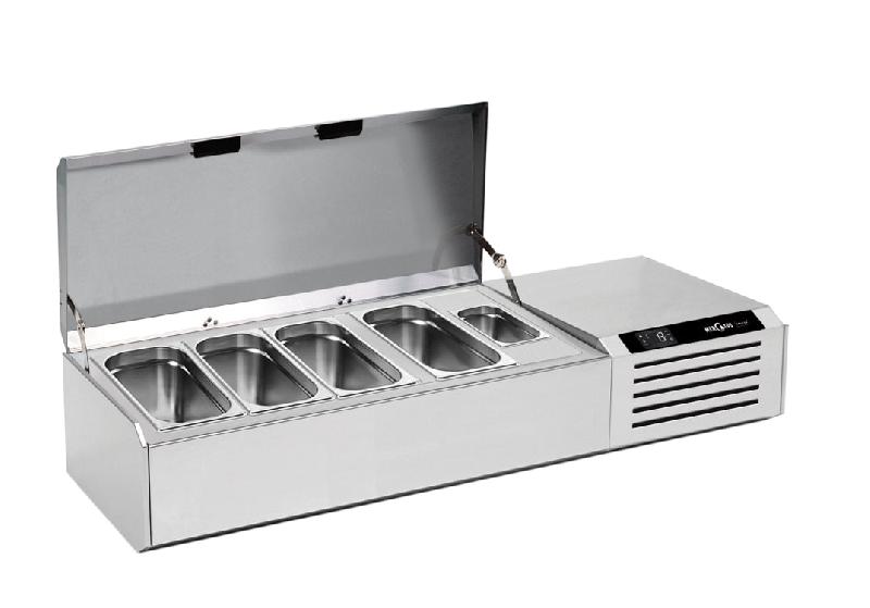 Saladette réfrigérée avec couvercle INOX à poser pour gn 1/3 - 1330x384x387 mm - L9-1330 INOX TEK_0