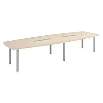 Table modulable Frégate 14 personnes peuplier piétement aluminium_0
