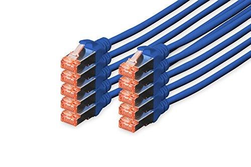 Câble réseau Cat 6 S/FTP - Patch cuivre AWG 27/7 - LSZH 0,5 m - Bleu_0