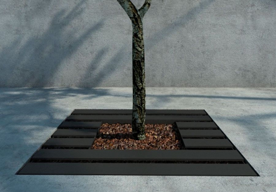 Grille d'arbre carrée BY FÁBIO SOUSA - fer - 132 kg - 98 x 98 x 4 cm_0