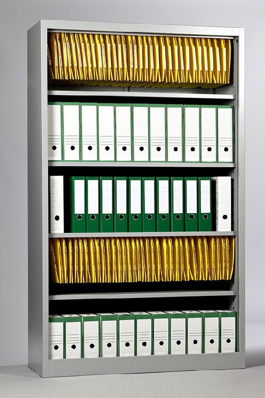 Armoire métallique ouverte à rayonnages - RH10 - 1980 x 1000 x 440 - robuste et résistante aux rayures_0