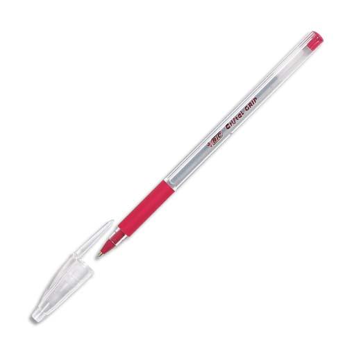 Lot De 10 Stylos BIC Cristal - 1,6mm (5 Noir, 5 Bleu) - Gros Trait, Corps Transparent