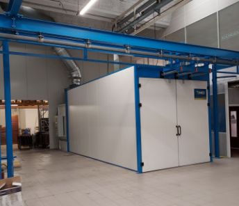 Cabine de métallisation monobloc standard ou sur mesure, avec panneaux lisses et éclairage led performant - MCI_0