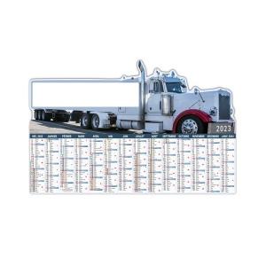 Calendrier 14 mois au recto camion 2023 - maxi cc rigide - 670x430mm - dos vierge - sans marquage - 1 trou en tete référence: ix365418_0