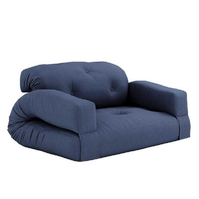 CANAPÉ FUTON STANDARD CONVERTIBLE HIPPO SOFA COULEUR BLEU MARINE_0