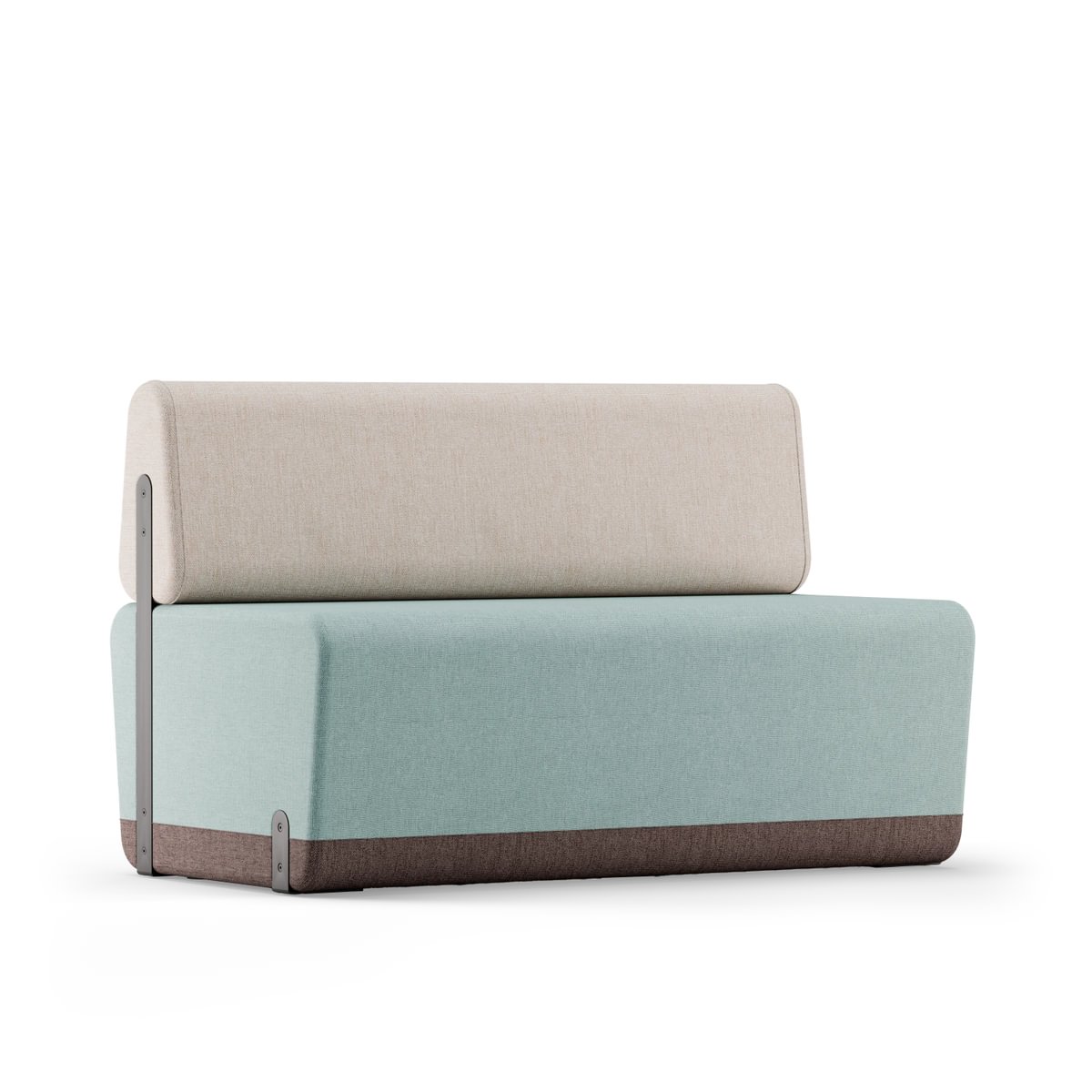 Canapé scolaire modulaire rectangulaire avec dossier, combinable pour former et délimiter différents espaces - Kalin Rectangle Complete_0