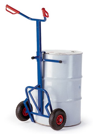 Diable porte-fût - entièrement soudé - charge 250kg - roues caoutchouc ou pneumatiques - garantie 10 ans_0