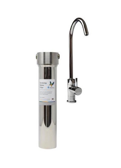 Filtre eau pure Doulton HIS INOX sous évier - Ultracarb - Hauteur 30 cm x Diamètre 9,5 cm_0