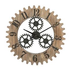 Horloge en bois et métal Ingranaggio 60 x 4 cm Mauro Ferretti - noir 0647110000_0