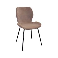 Now's Home - Lot De 2 Chaises En Velours Taupe 53x46x83.5 Cm Ibra - 3256390236728_0