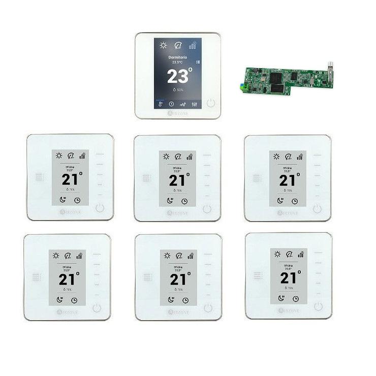PACK THERMOSTATS BLUE THINK RADIO AIRZONE BLANC CONNECTÉ 7 ZONES_0