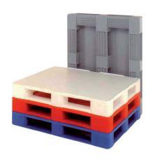 Palette hygiénique en plastique PEHD 1000 x 1200 mm - Facile à nettoyer et sans renforts métalliques_0
