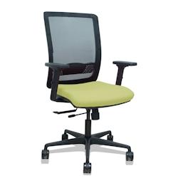 Piqueras y Crespo Silla Haches traslack malla negra asiento bali verde oliva brazos 2D ruedas 65mm - vert multi-matériau 395TKM840B552B2DB68R65_0