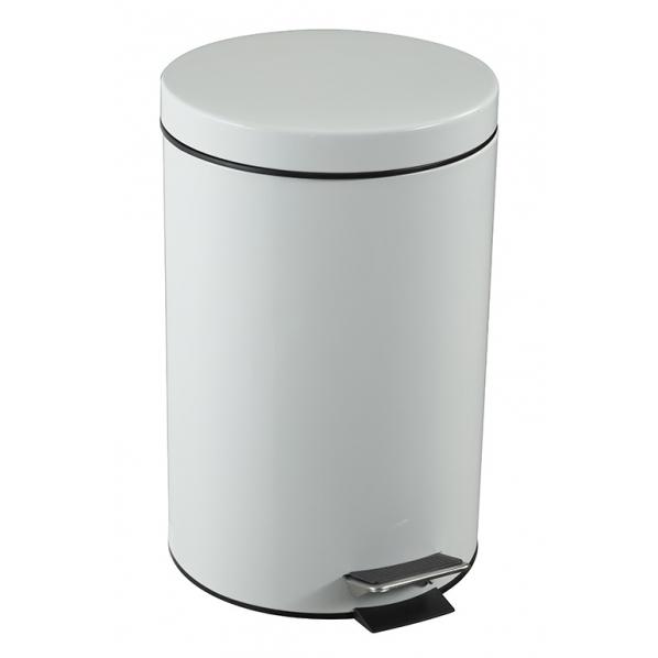 Poubelle à pédale ESSENCIA - ROSSIGNOL - 14 litres - Blanc ou inox avec seau intérieur en plastique et anse en métal_0