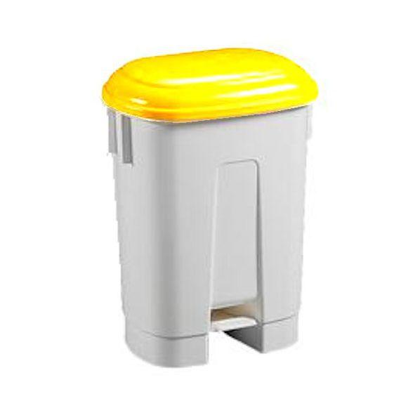Poubelle de tri sélectif 60 litres - Jaune - Plastibac, polypropylène recyclable, résistante aux chocs_0