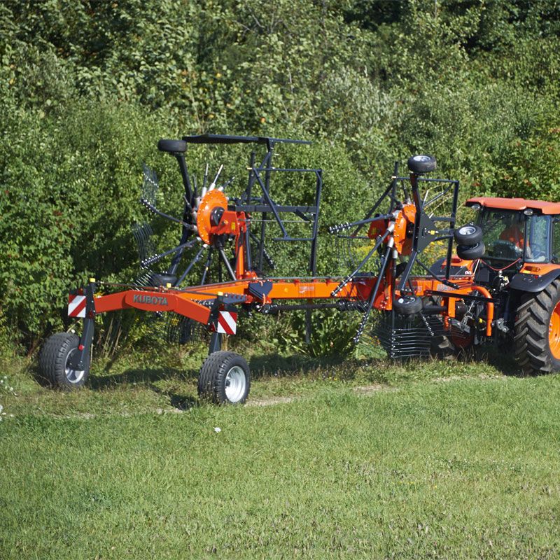 RA2577 - Andaineur double rotor Kubota - Haut rendement 7,70 m - Andainage latéral_0