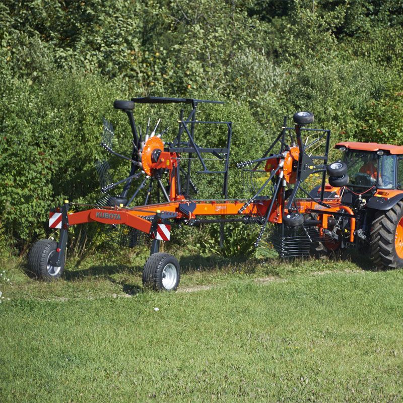 Ra2577 - andaineur double rotor haut rendement - kubota - 7,70 m_0