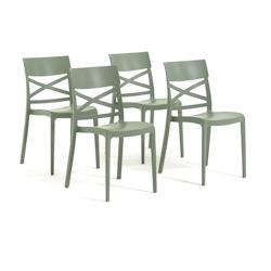 RATTATAN Set 4 Chaises en polypropylène avec fibre de verre empilables pour extérieur et jardin, bar et restaurant, cuisine design moderne - MARTINA_0