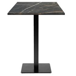 Restootab - Mange-debout 60x60cm - modèle Milan marbre samas - noir TB-MILFF-6060M-MB.SAMA_0