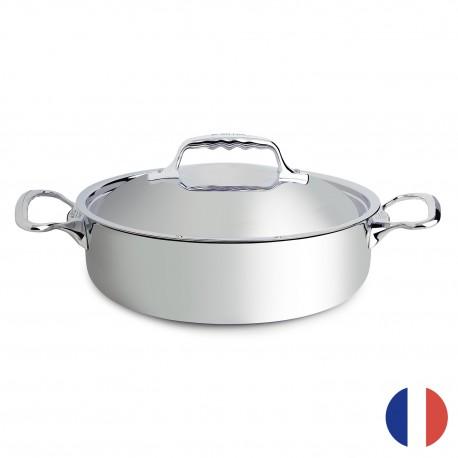 Sautoir droit inox avec couvercle - Affinity De Buyer - multicouche, compatible tous feux, induction et four_0