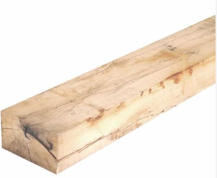 Traverse paysagère en bois de chêne - 120x20x10cm - qualité charpente - origine France_0
