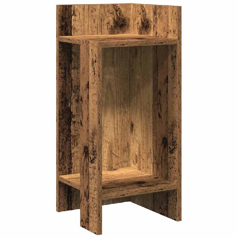 VidaXL Table d'appoint avec étagère vieux bois 25,5x27x60 cm Modèle Apex Panorama - 858556_0