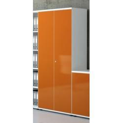 Armoire de rangement haute avec portes de couleur - Gamme Gloss - Compatible banques d'accueil Foro, Valde et Wave - mdd_0