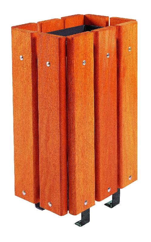 Corbeille Bilbao - en bois exotique - avec ou sans couvercle_0