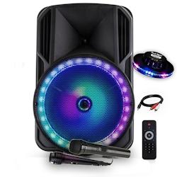 Haut-parleur Party sound sono DJ KARAOKE 800W Batterie Disco Mobile 15