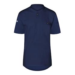 KARLOWSKY - Tee-shirt de travail homme, manches courtes, col officier, marine, taille XS - bleu_0