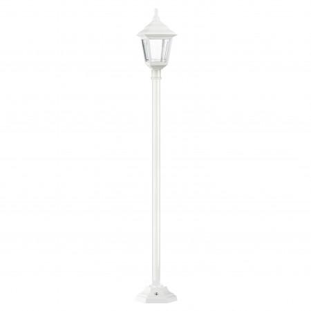 Lampadaire d'éclairage public - 1 tête - Clic-clac 4 - IP44 - E27 - Blanc rustique - Verre transparent - Hauteur 1910 mm_0