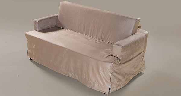Milano : canapé convertible - lit double avec matelas 145x185cm en mousse HR et pieds en bois teintés noyer_0