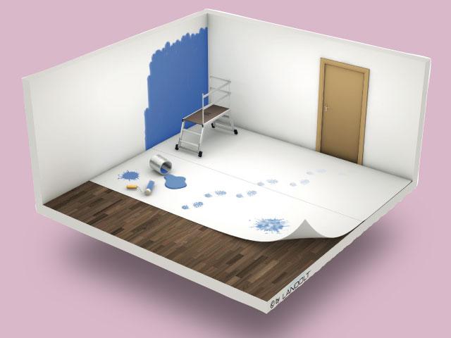 Bâche de chantier antidérapante - Protection Floorliner absorb - Extra-absorbant et imperméable_0