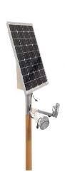 Tête de mât solaire en aluminium - 12V - 130W pour panneaux photovoltaïques_0