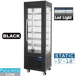Vitrine réfrigérée panoramique 5 niveaux - 360L - inox noir - modèle SNE/SB-B7_0