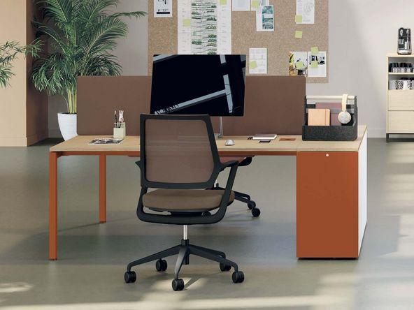 Bureau bench 2 personnes Atao sur caissons extractibles_0