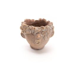Cache pot Bisous doré petit modèle -  Rond Pierre Amadeus 9.5x10.5 cm - doré pierre 3520071881430_0